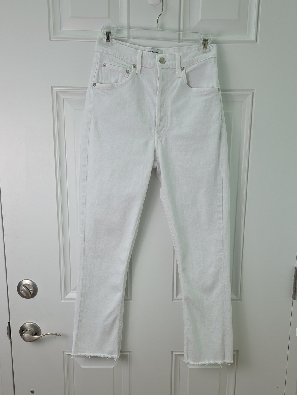 Agolde White Straight Leg Jeans.  Size 26